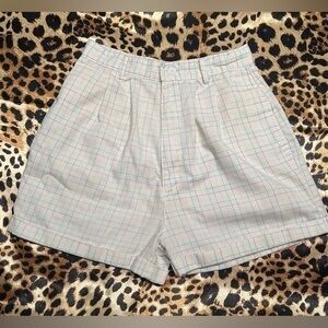 Vintage No Strings Attached White with Pastel Plaid Shorts